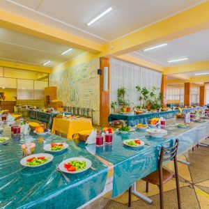 Обеденный зал в санатории Лесная Поляна в городе Пятигорске - фотография