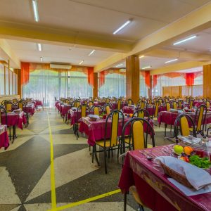 Обеденный зал в санатории Лесная Поляна в городе Пятигорске - фотография